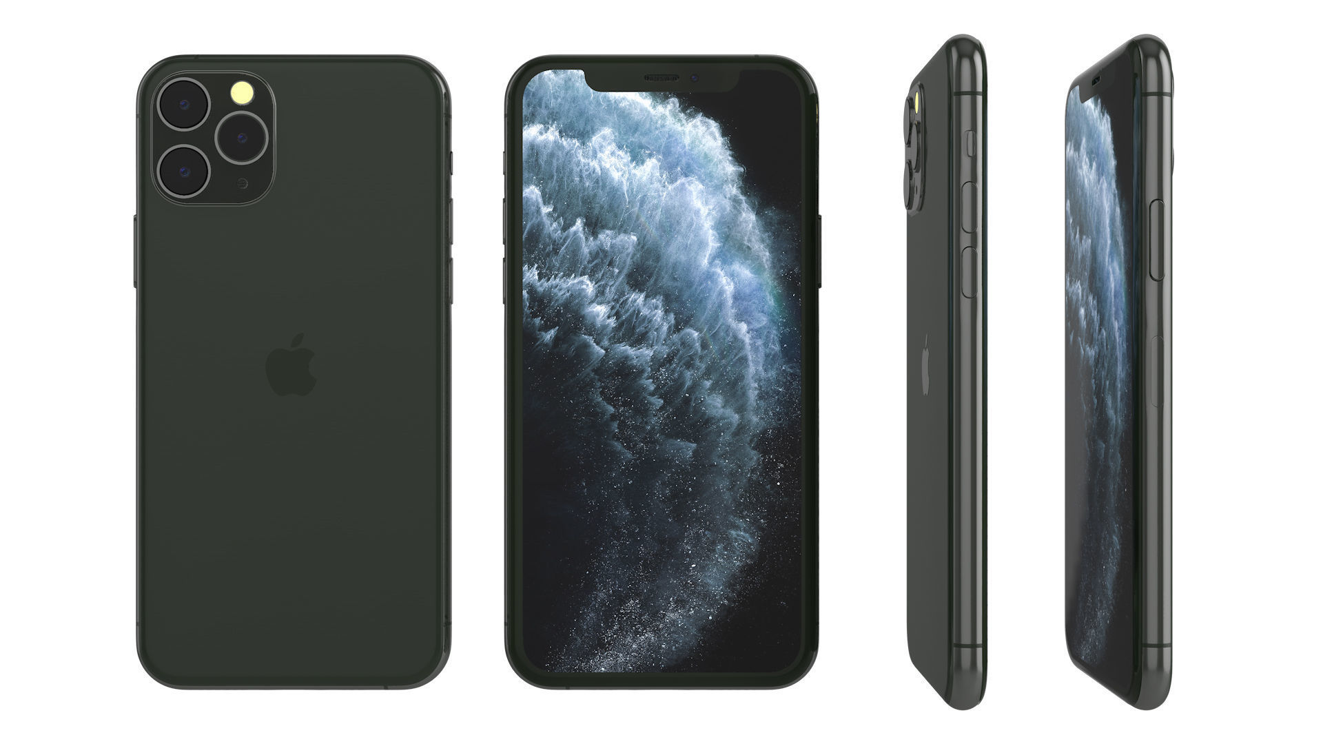 iPhone 11 Pro Green 3D model_7
