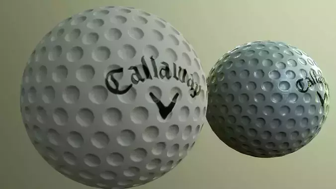 Golf Ball Callaway High and Low Poly Low-poly 3D model
