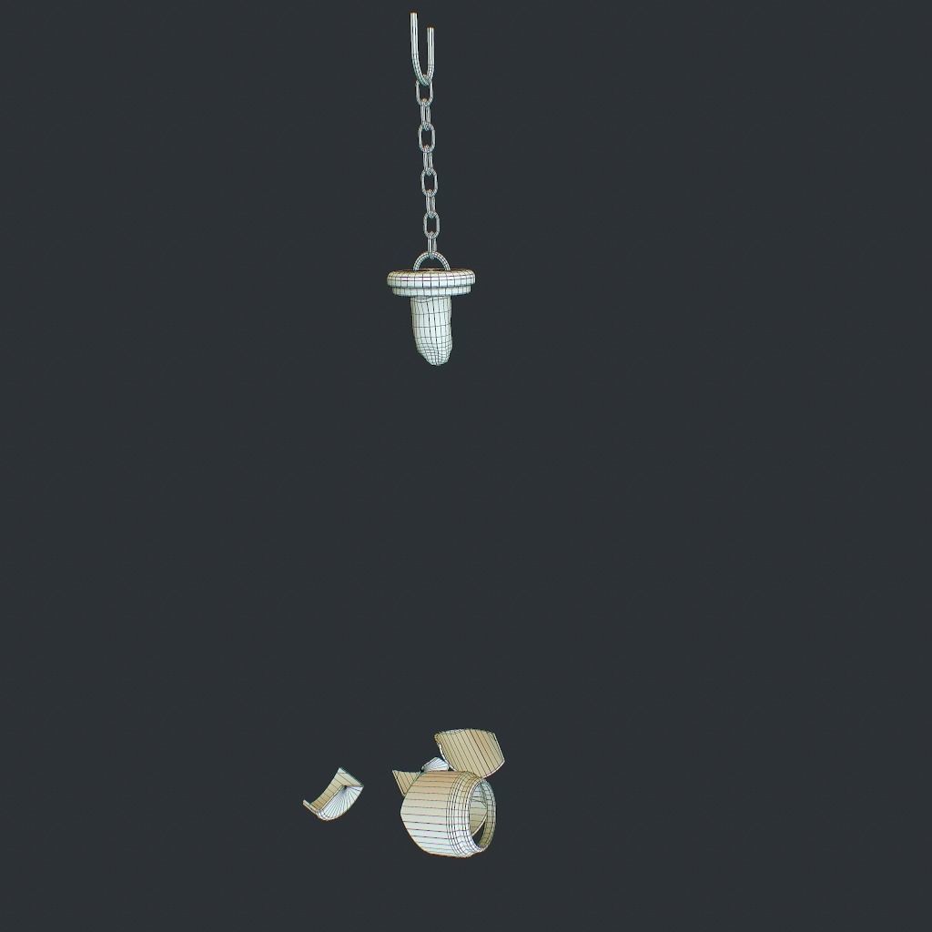 Bees Jar Animated 1 Low-poly 3D model_13