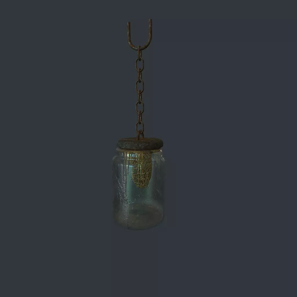Bees Jar Animated 1 Low-poly 3D model_0