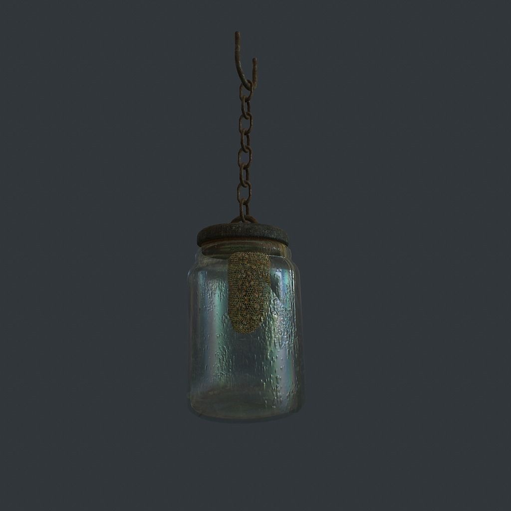 Bees Jar Animated 1 Low-poly 3D model_2