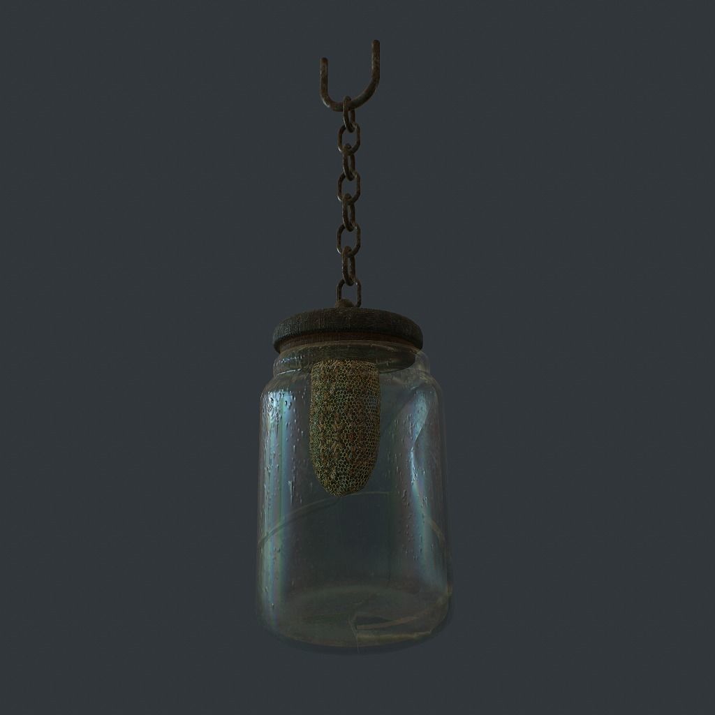 Bees Jar Animated 1 Low-poly 3D model_3