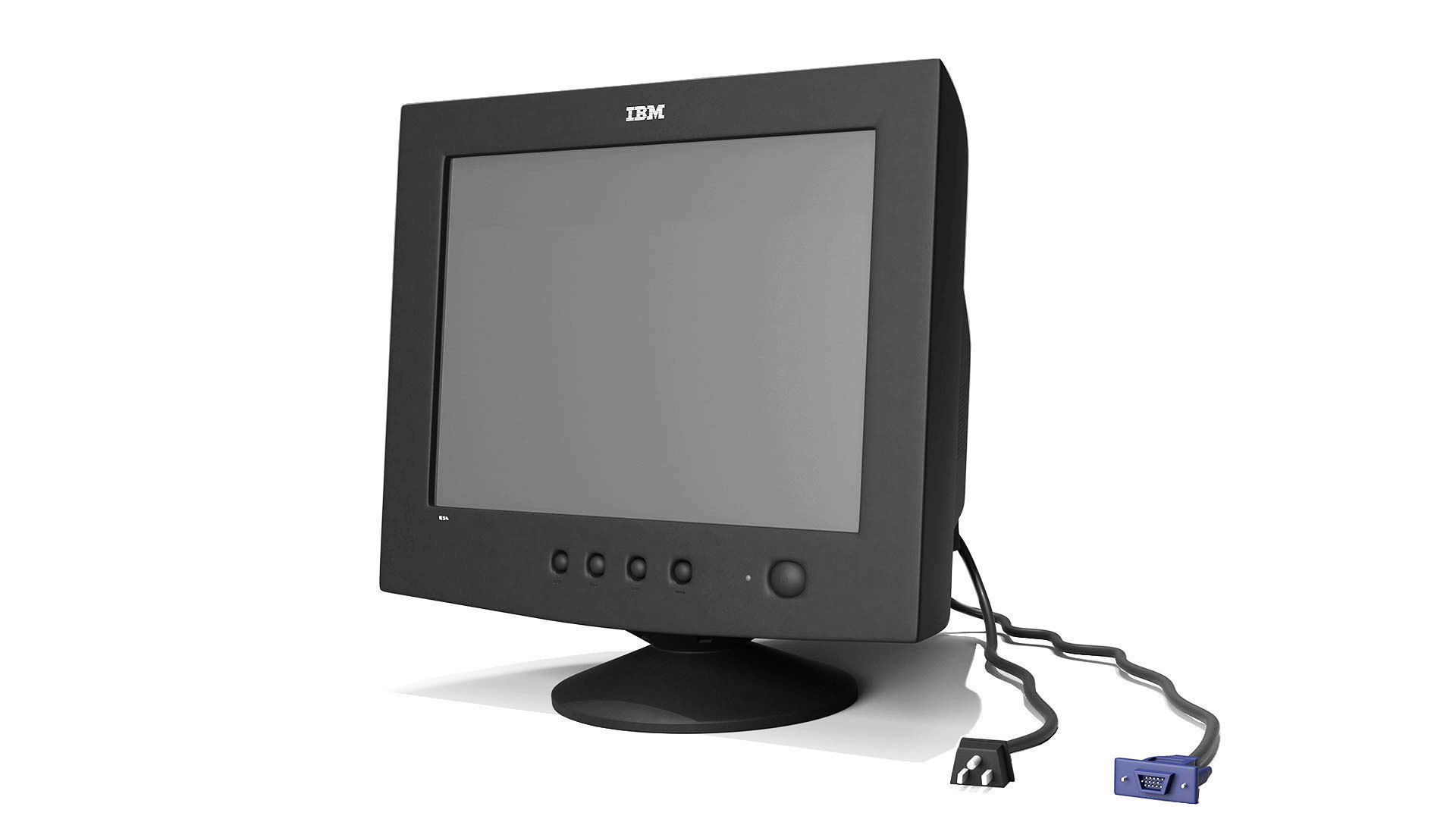 CRT PC Monitor 3D model_4