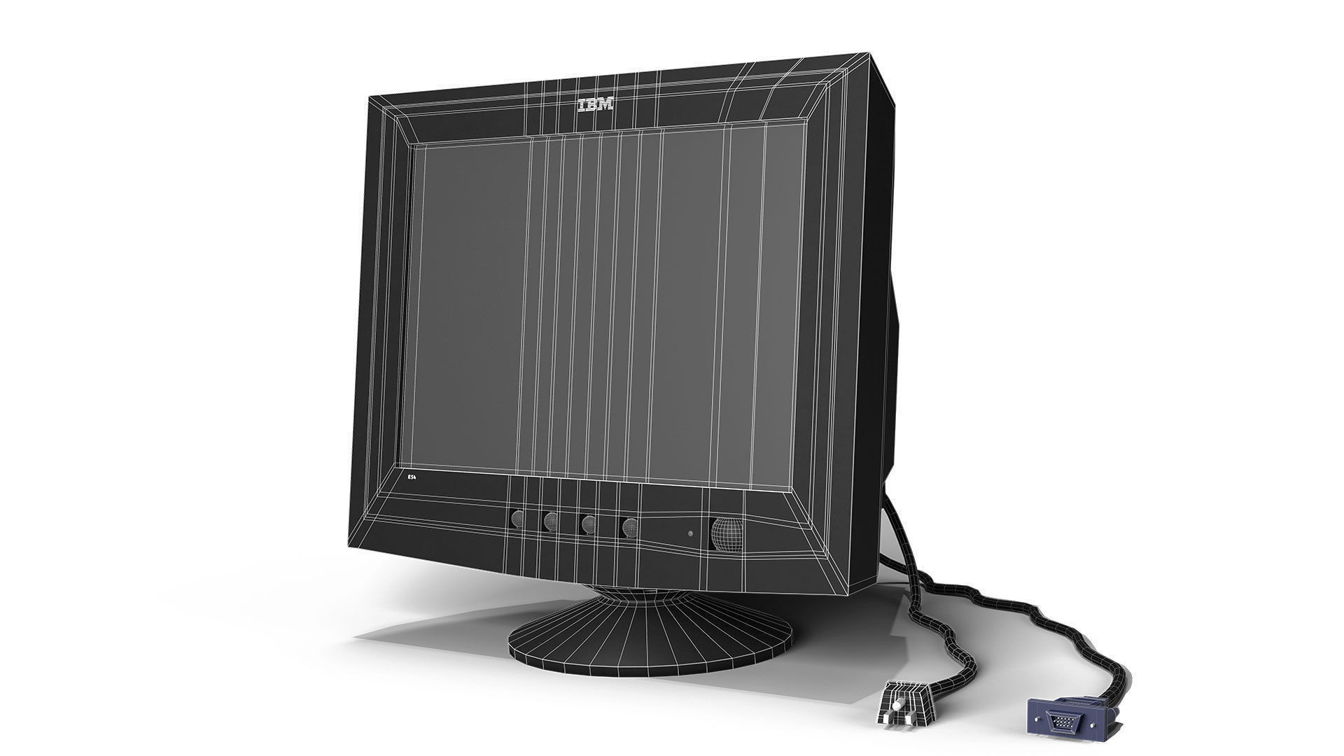 CRT PC Monitor 3D model_6