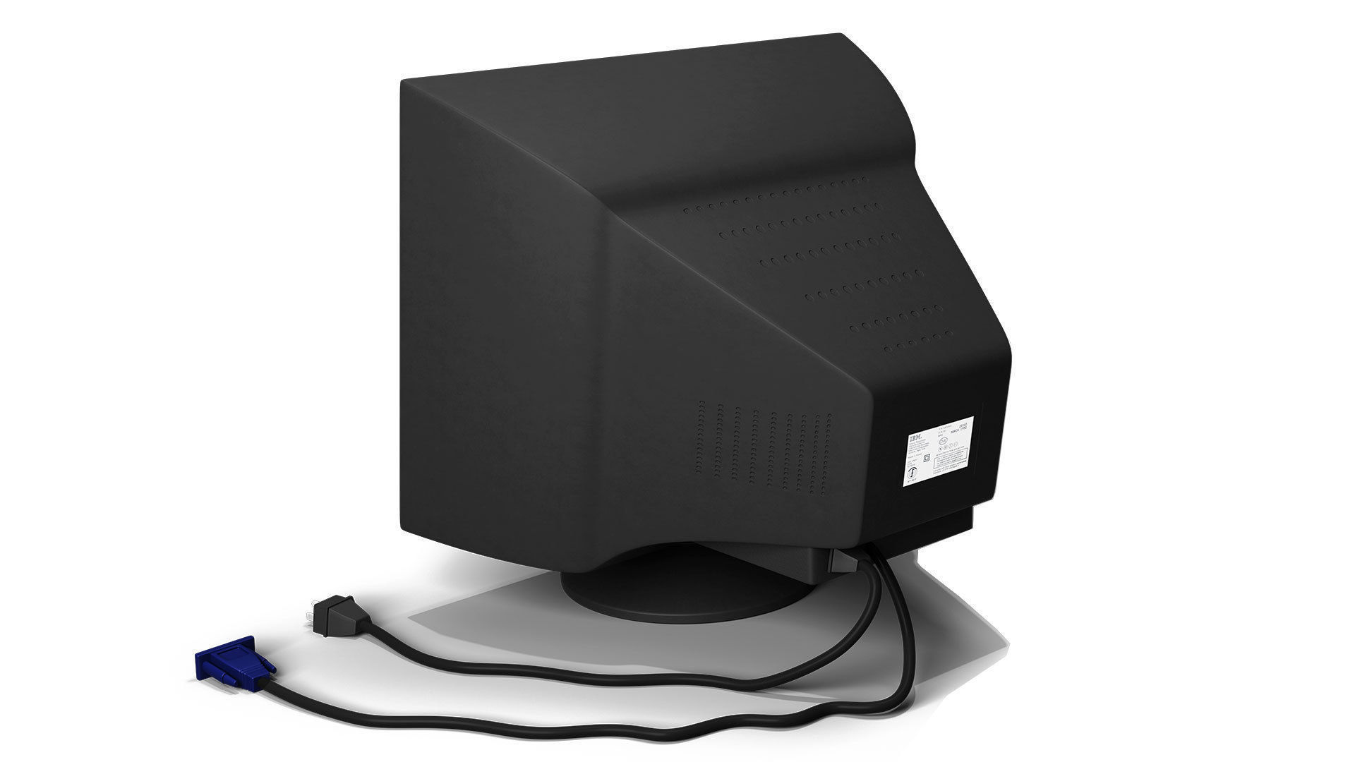 CRT PC Monitor 3D model_2