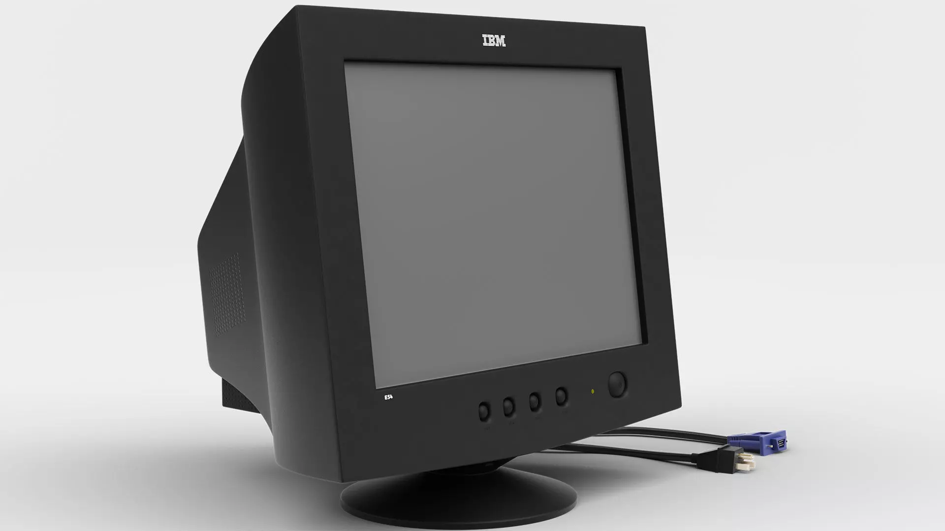 CRT PC Monitor 3D model_0