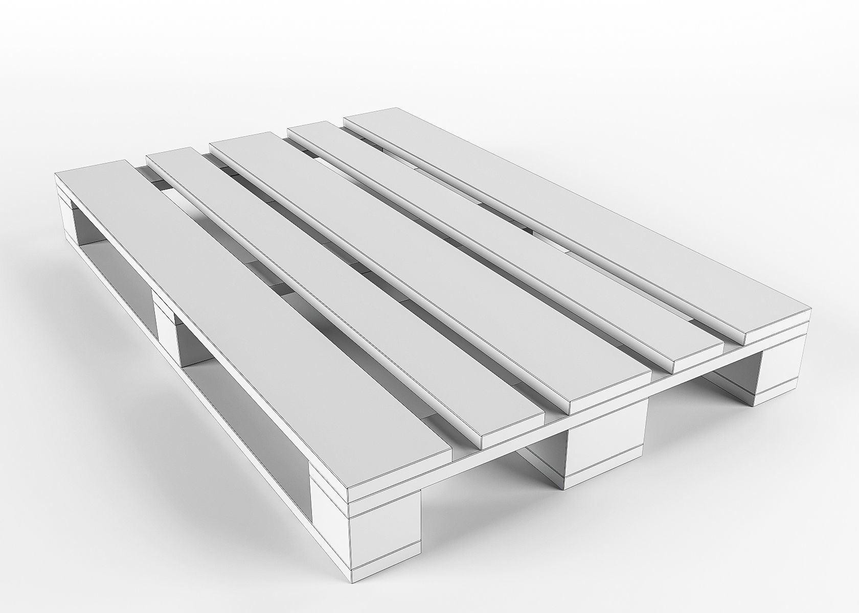 Timber on pallet 3D model Low-poly 3D model_8