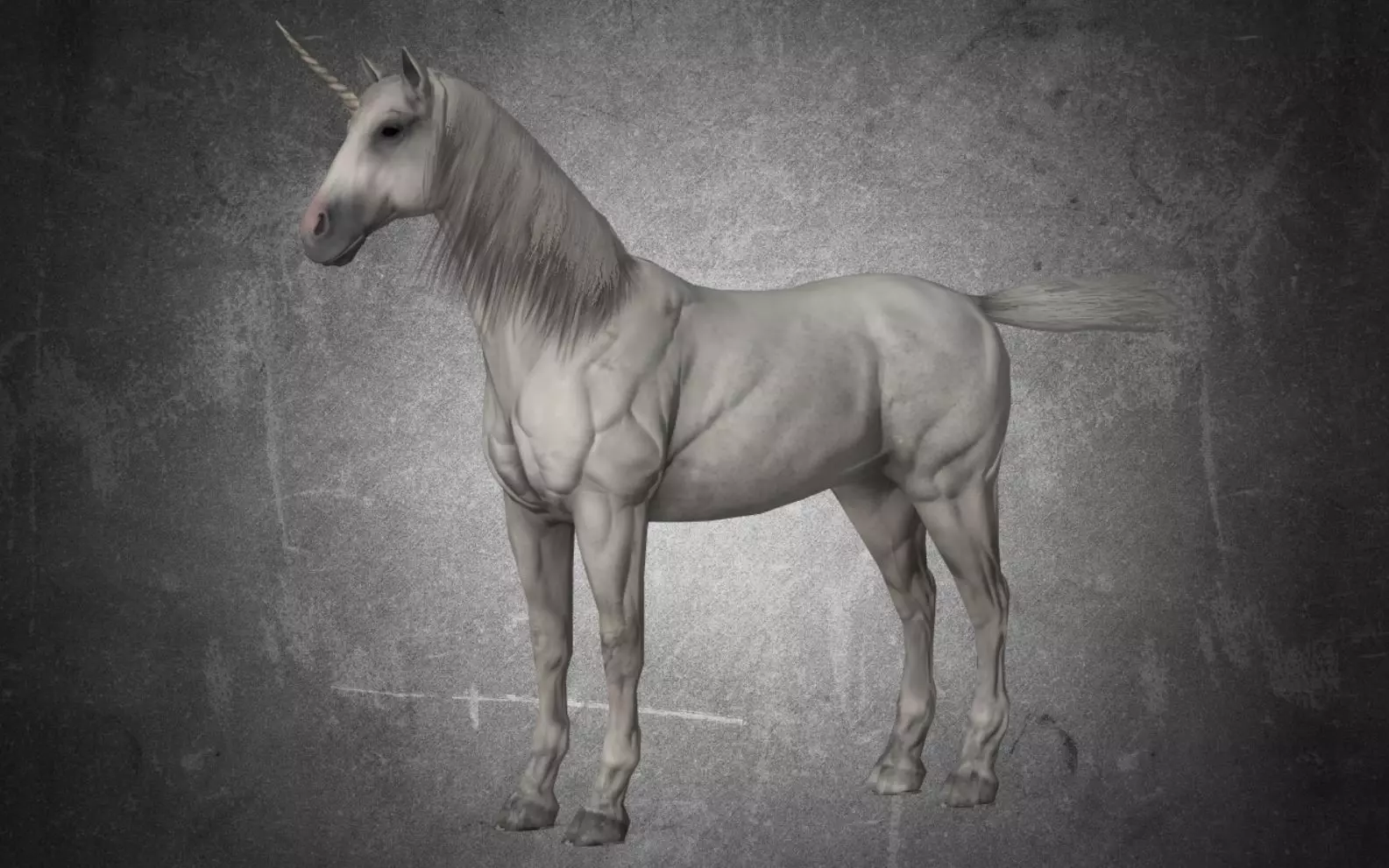 Horse - Unicorn No Gear 3D model_0