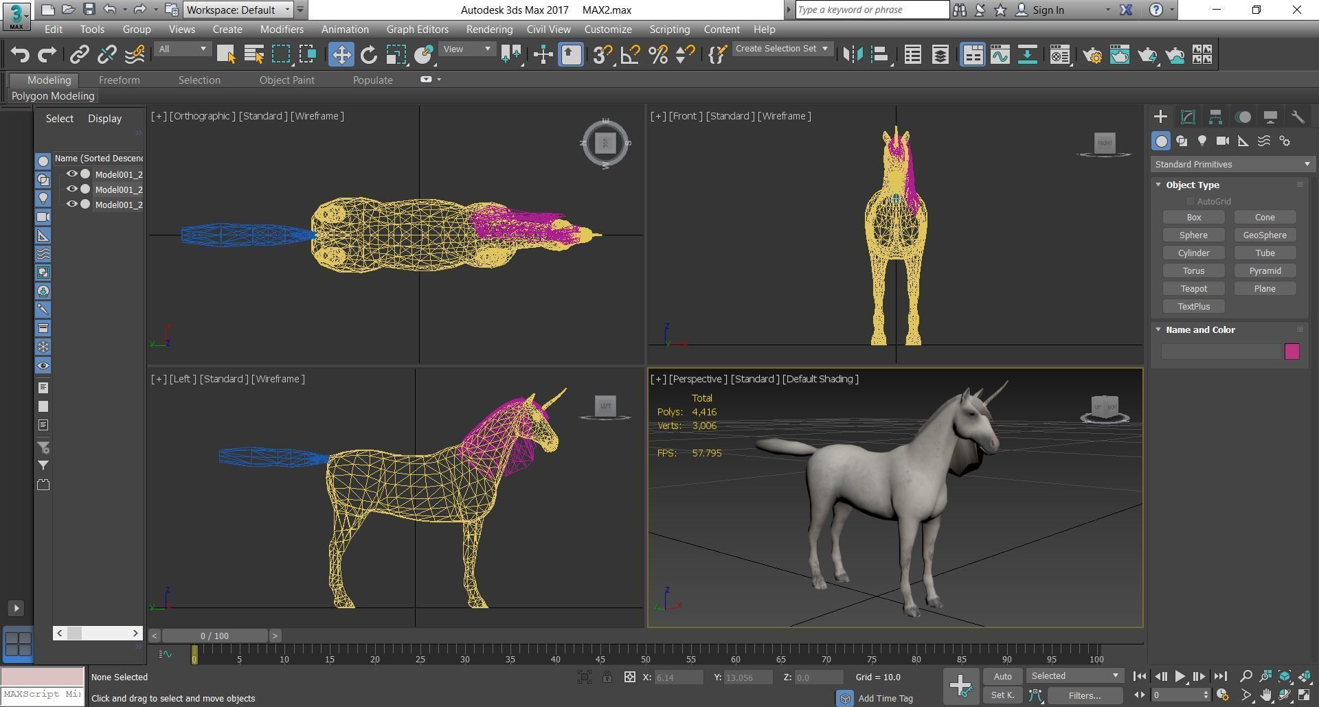 Horse - Unicorn No Gear 3D model_11