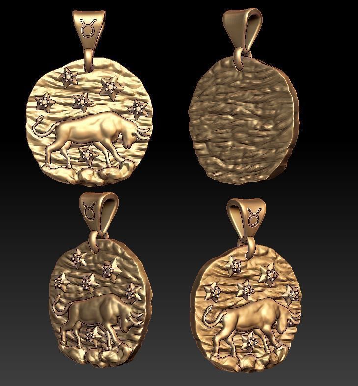 horoscope pendant set 3D print model_9
