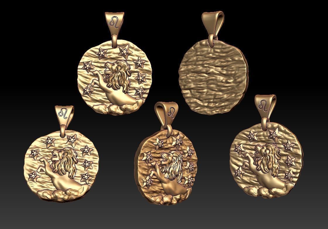 horoscope pendant set 3D print model_3