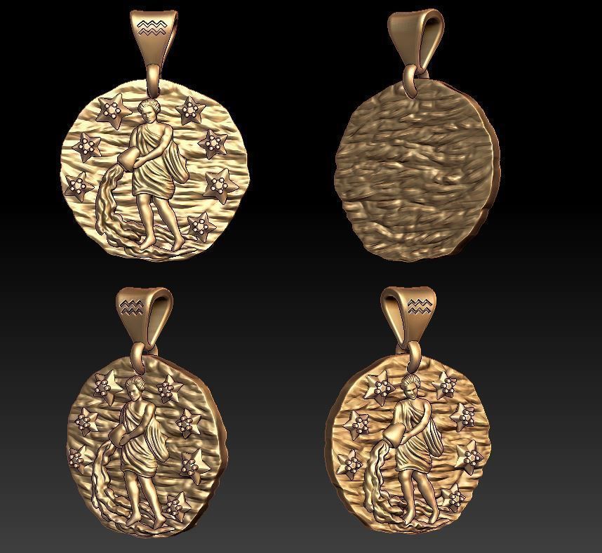 horoscope pendant set 3D print model_13