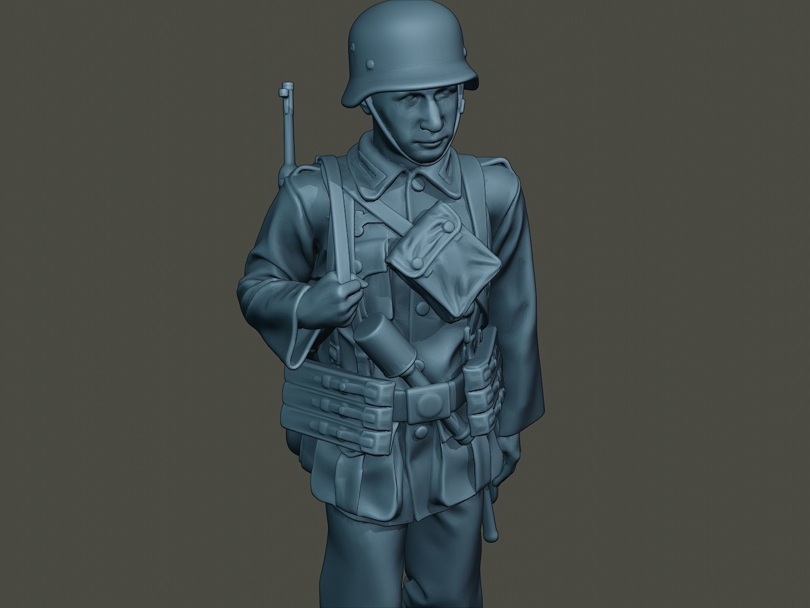 German soldier ww2 walk G2 3D print model_18