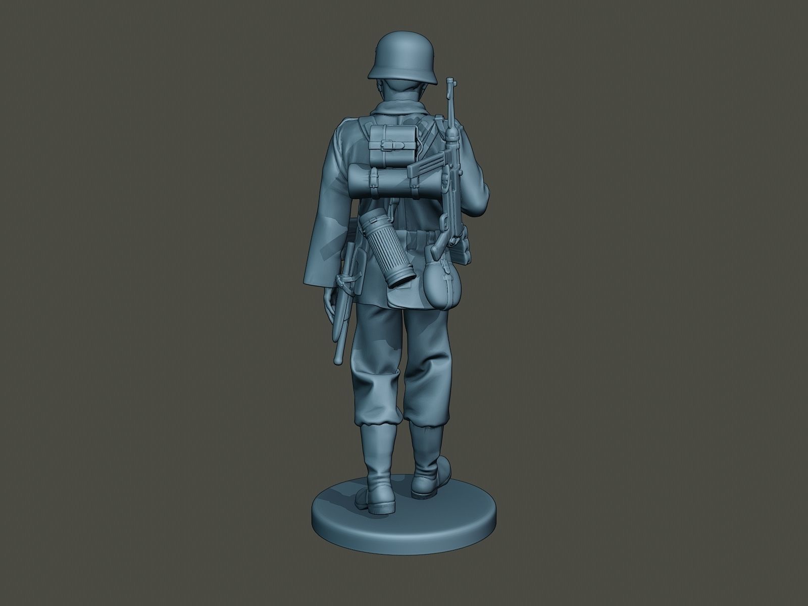 German soldier ww2 walk G2 3D print model_5