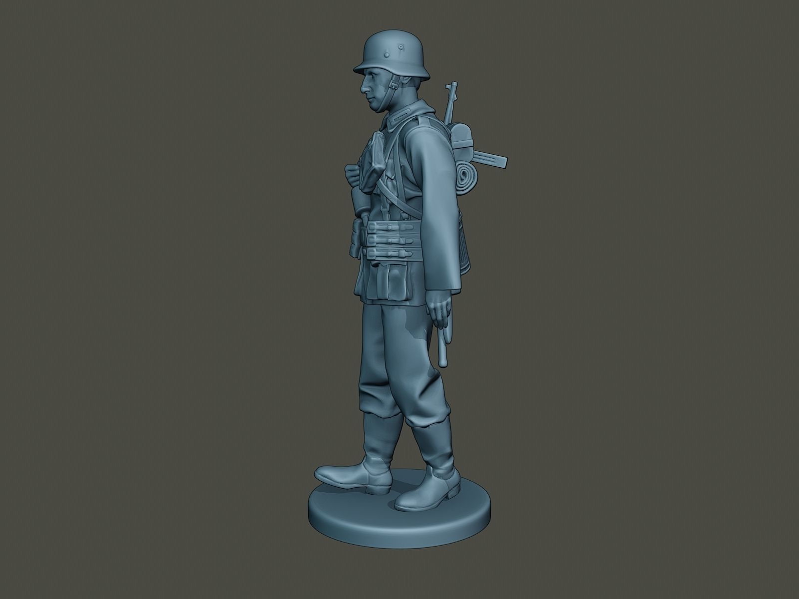 German soldier ww2 walk G2 3D print model_2