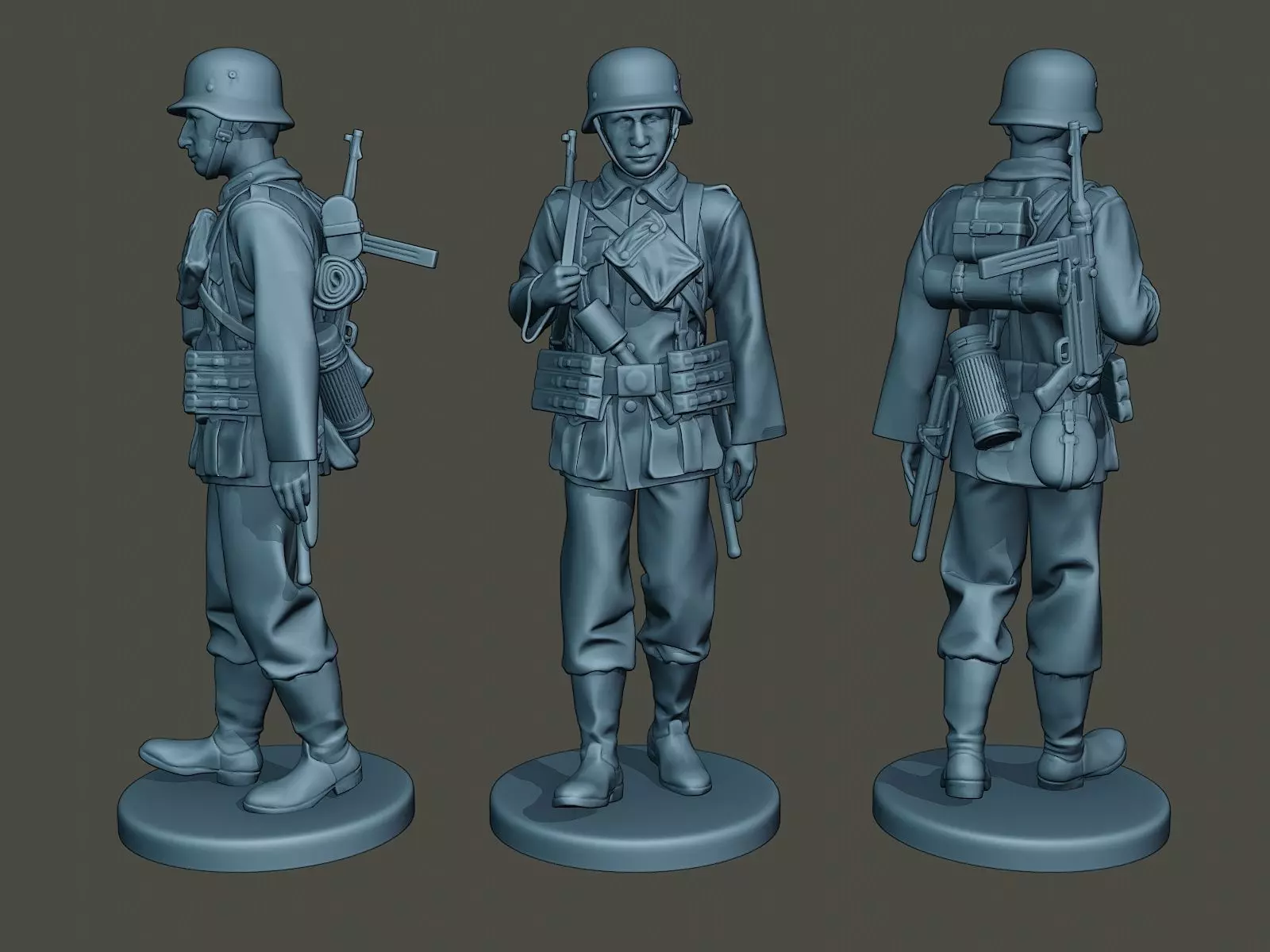 German soldier ww2 walk G2 3D print model_0