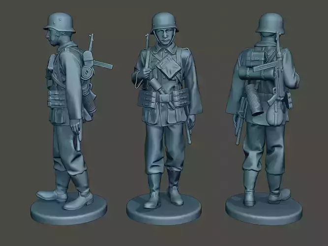 German soldier ww2 walk G2 3D print model