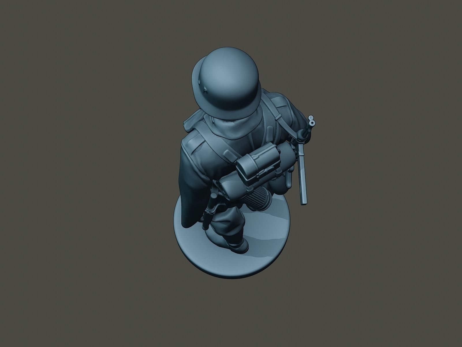 German soldier ww2 walk G2 3D print model_15