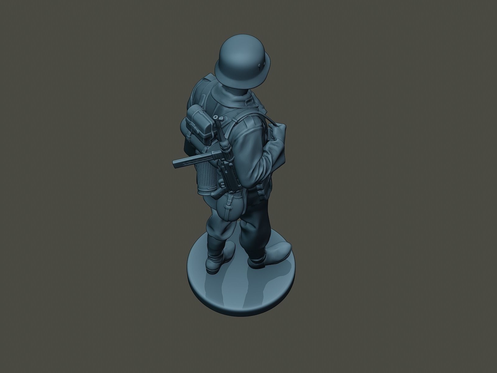 German soldier ww2 walk G2 3D print model_21