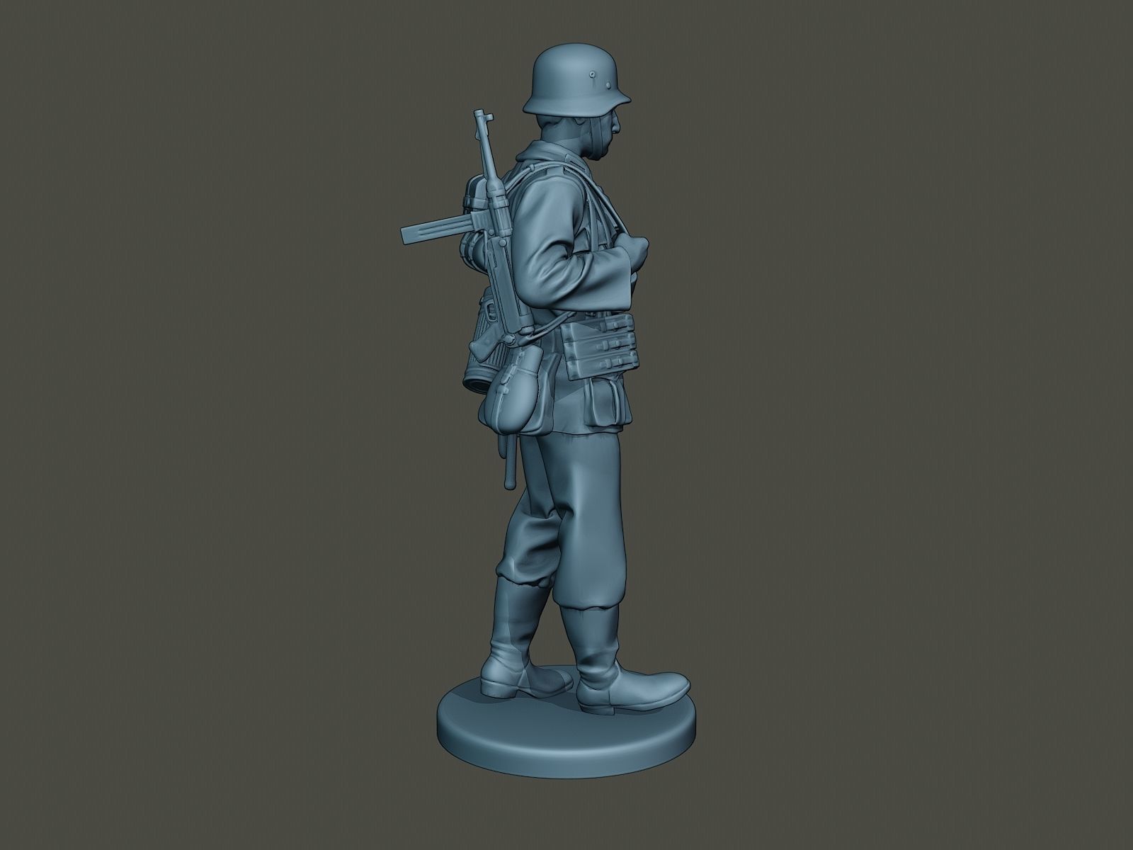 German soldier ww2 walk G2 3D print model_7