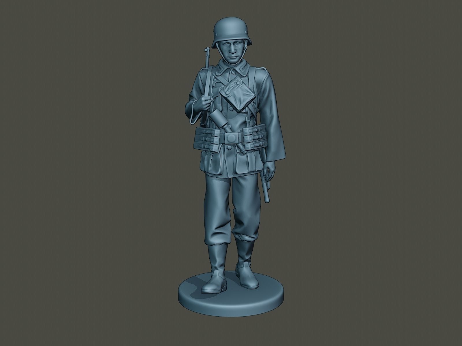 German soldier ww2 walk G2 3D print model_10