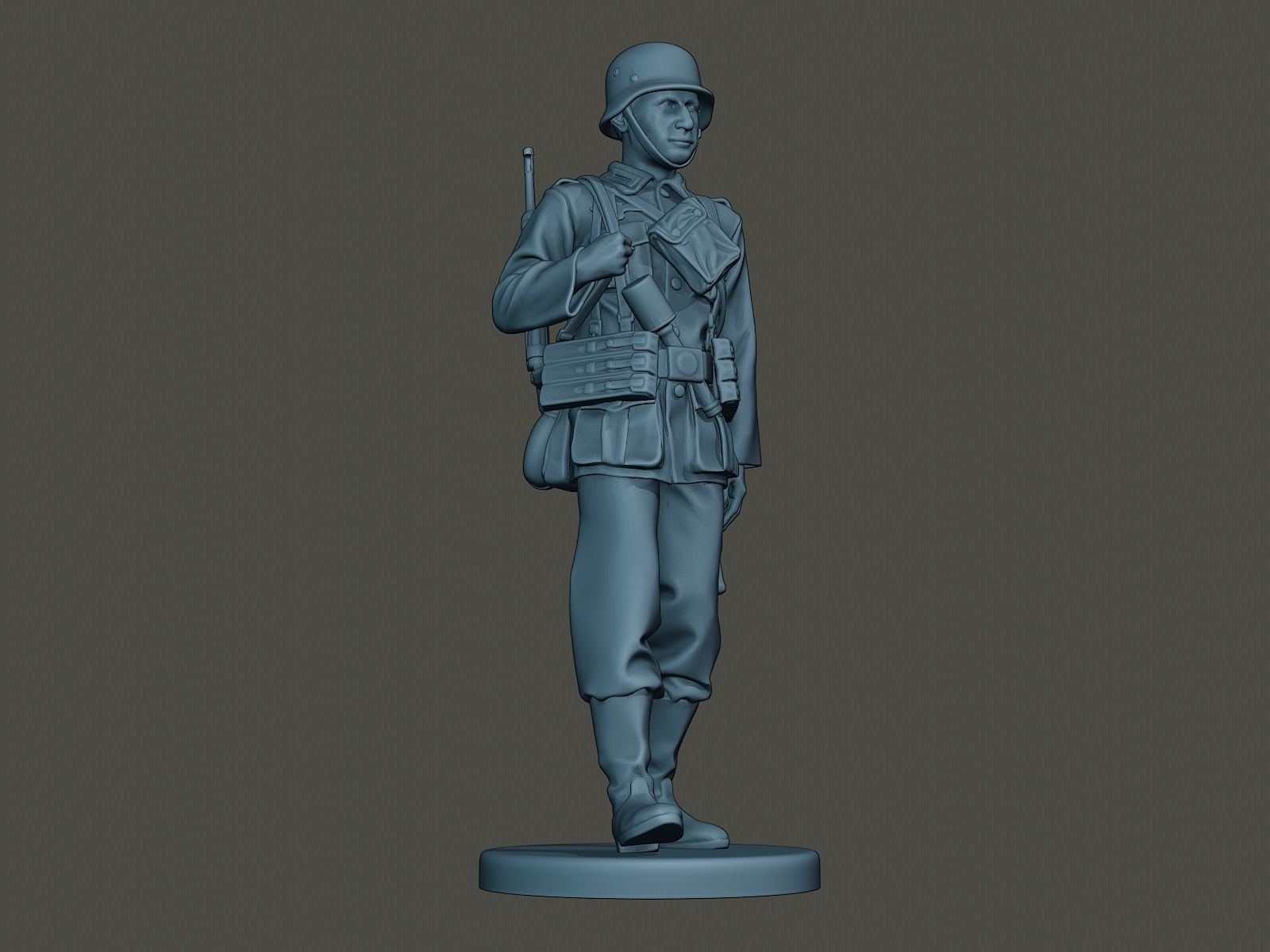 German soldier ww2 walk G2 3D print model_12