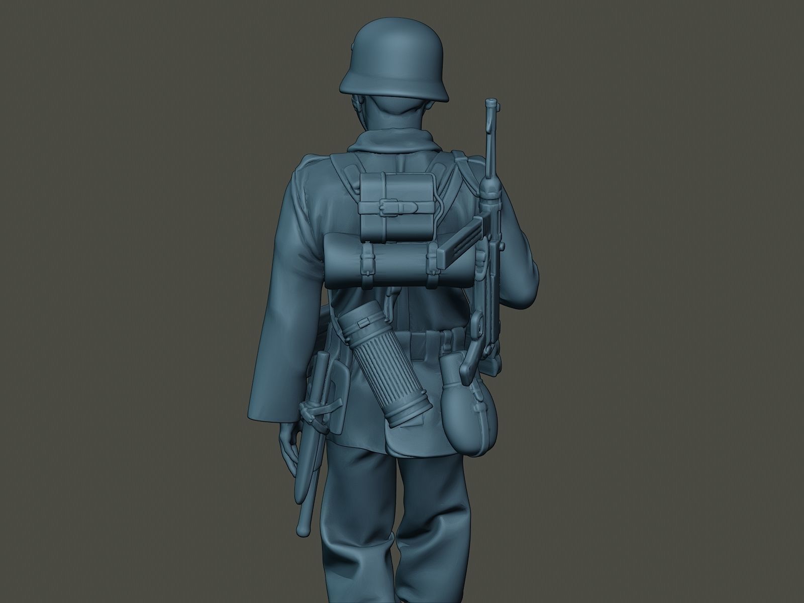 German soldier ww2 walk G2 3D print model_20