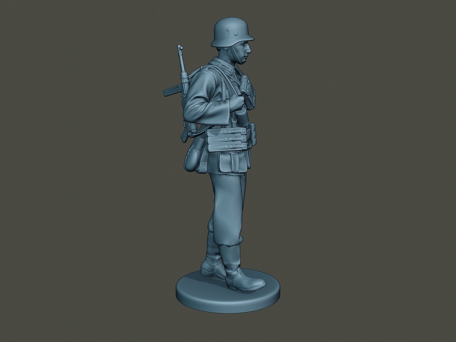 German soldier ww2 walk G2 3D print model_8
