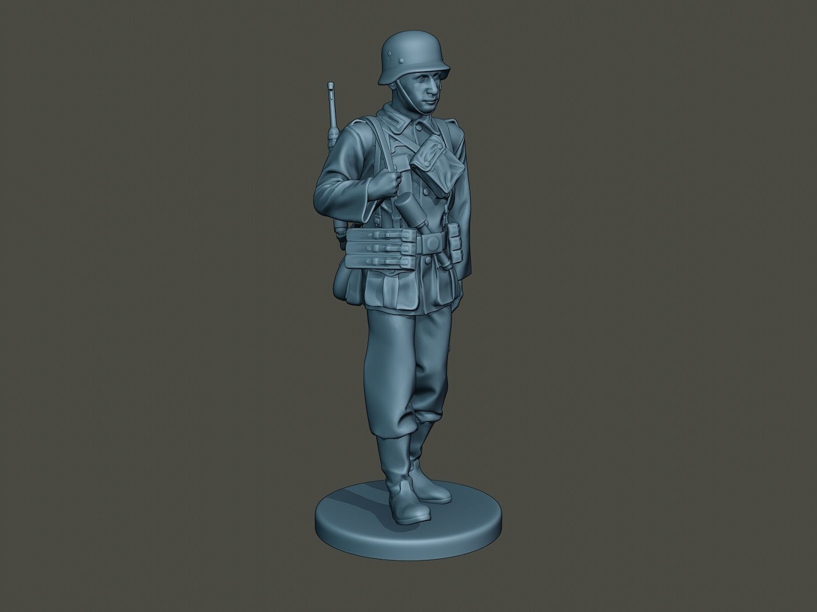 German soldier ww2 walk G2 3D print model_9