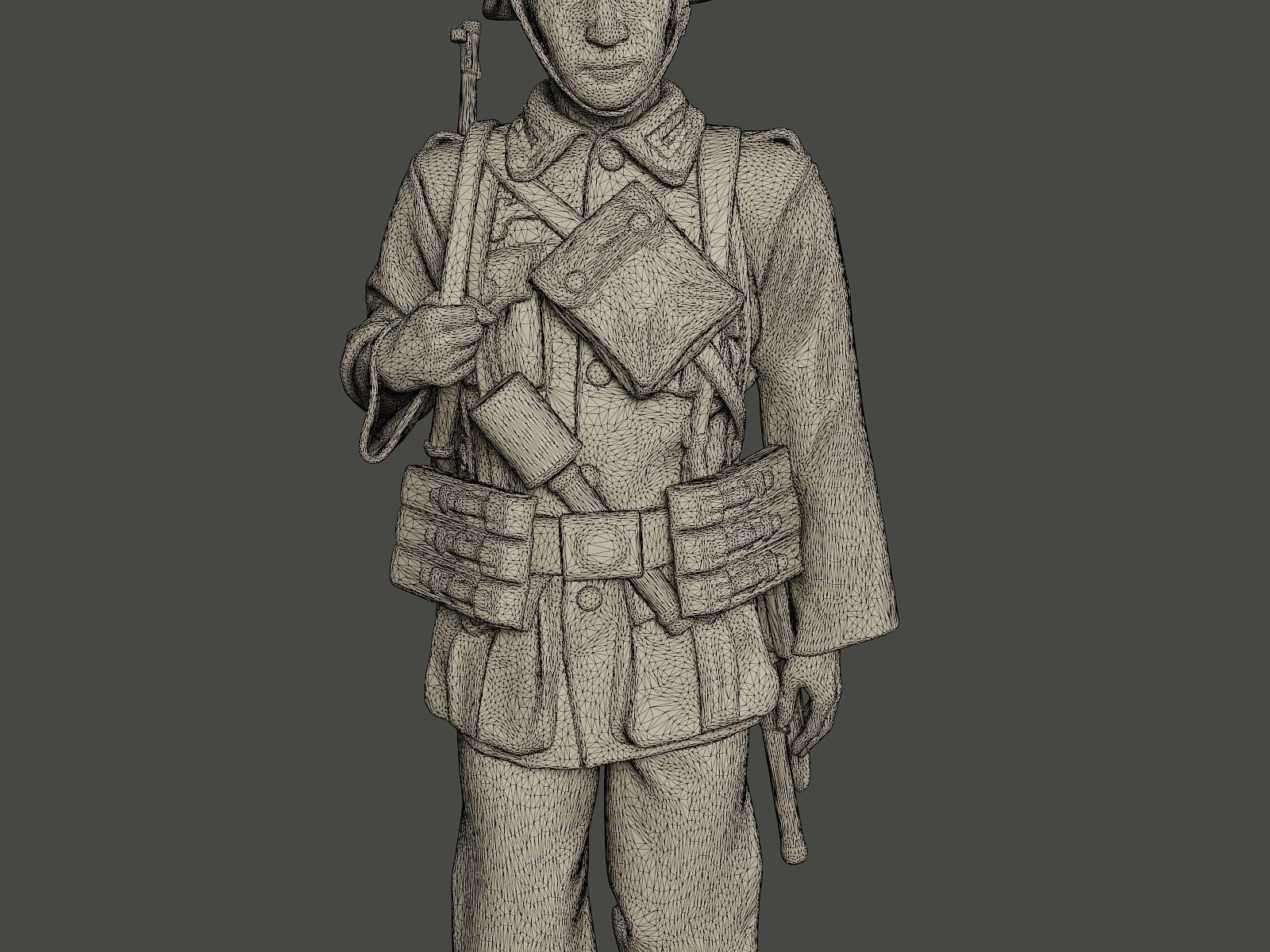 German soldier ww2 walk G2 3D print model_11
