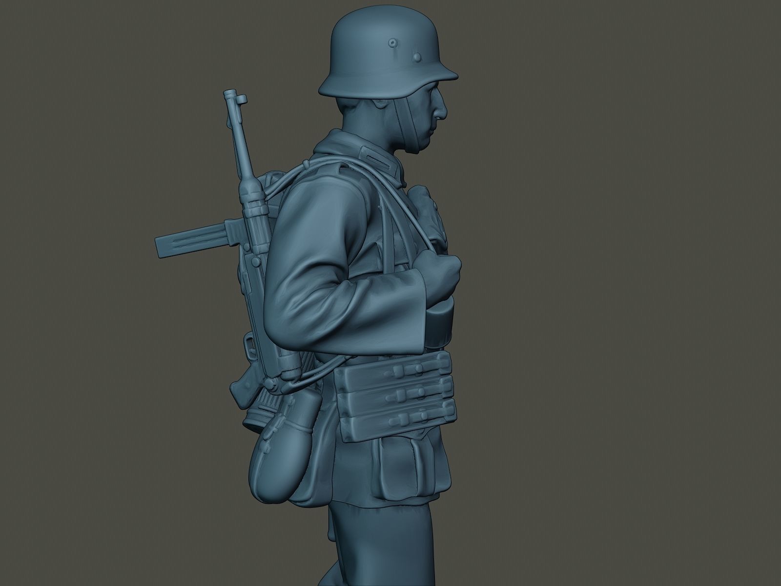 German soldier ww2 walk G2 3D print model_19