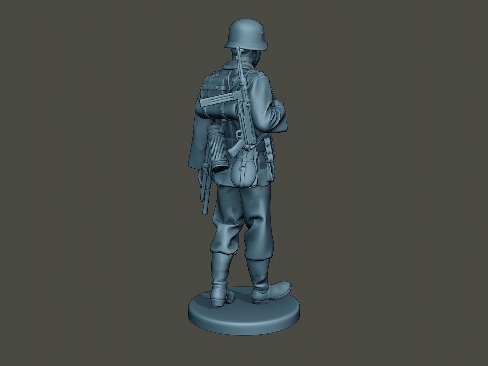German soldier ww2 walk G2 3D print model_6