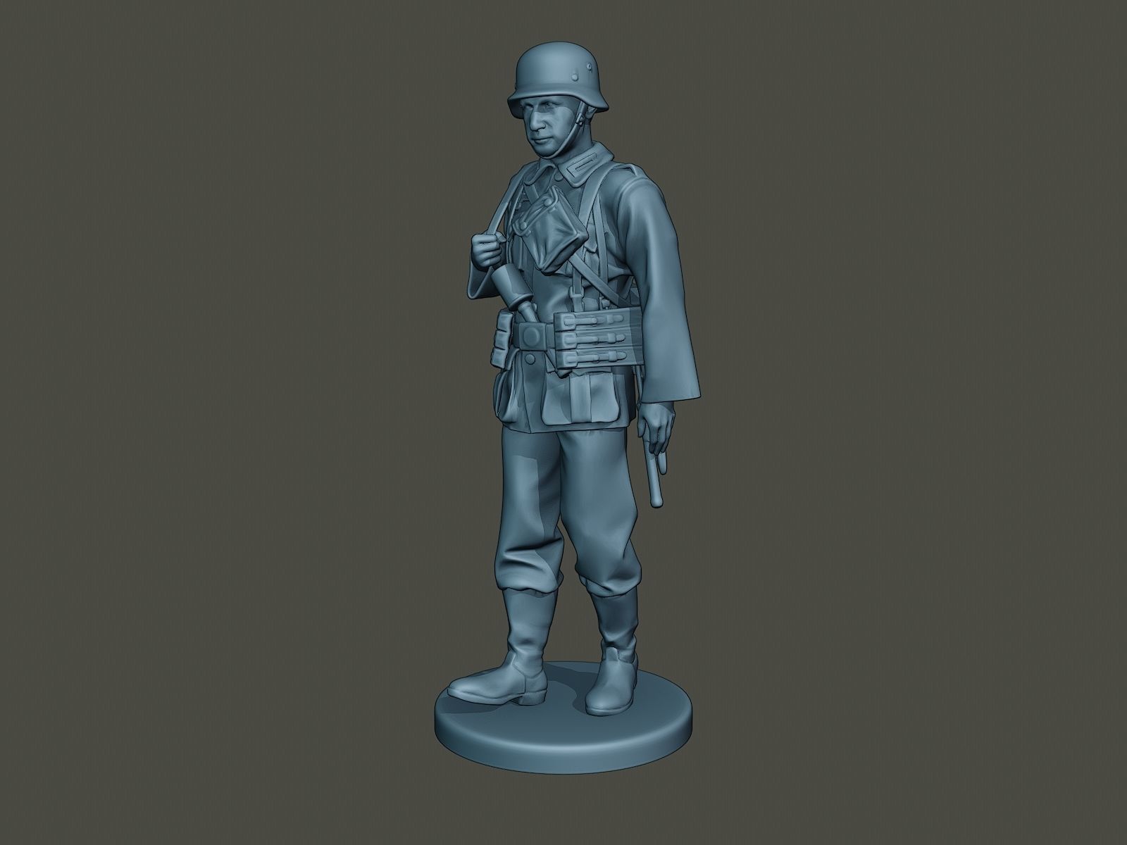 German soldier ww2 walk G2 3D print model_1