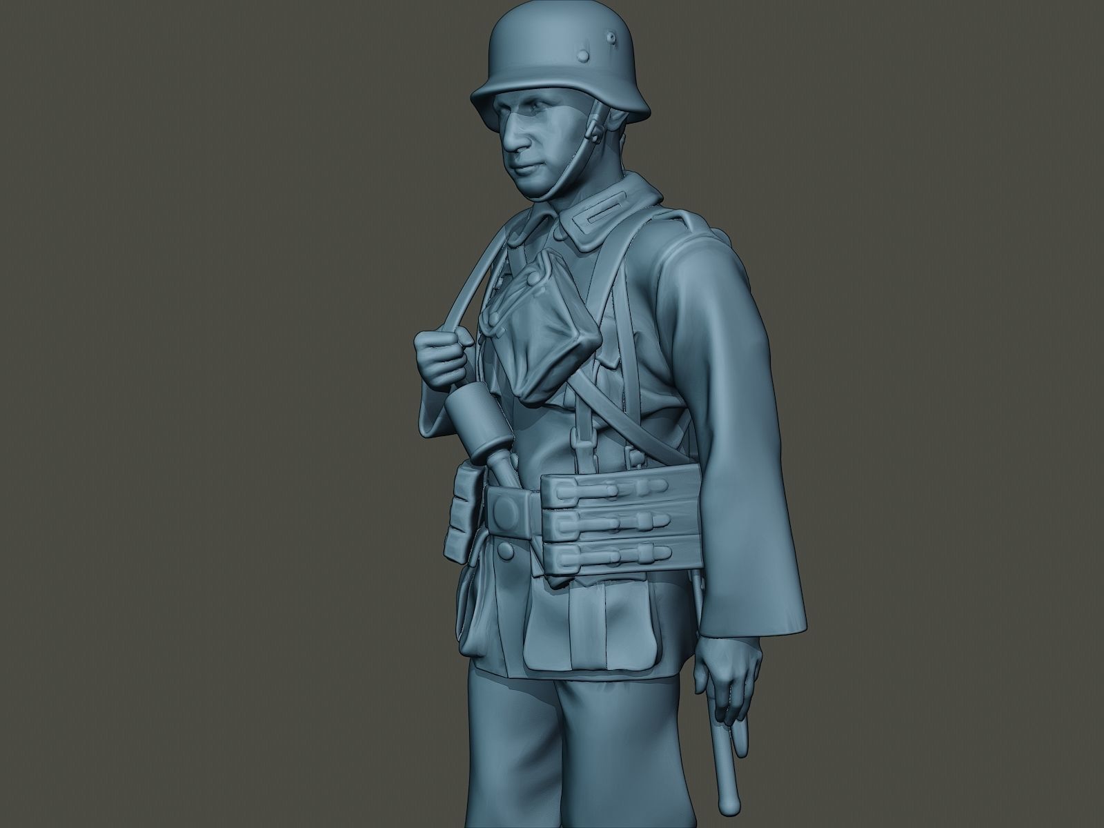 German soldier ww2 walk G2 3D print model_17