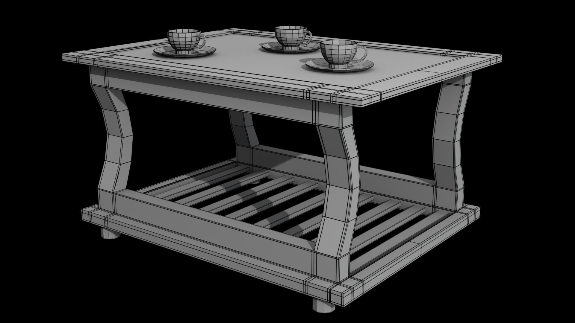 Restaurant Tea Table 3D model Low-poly 3D model_15