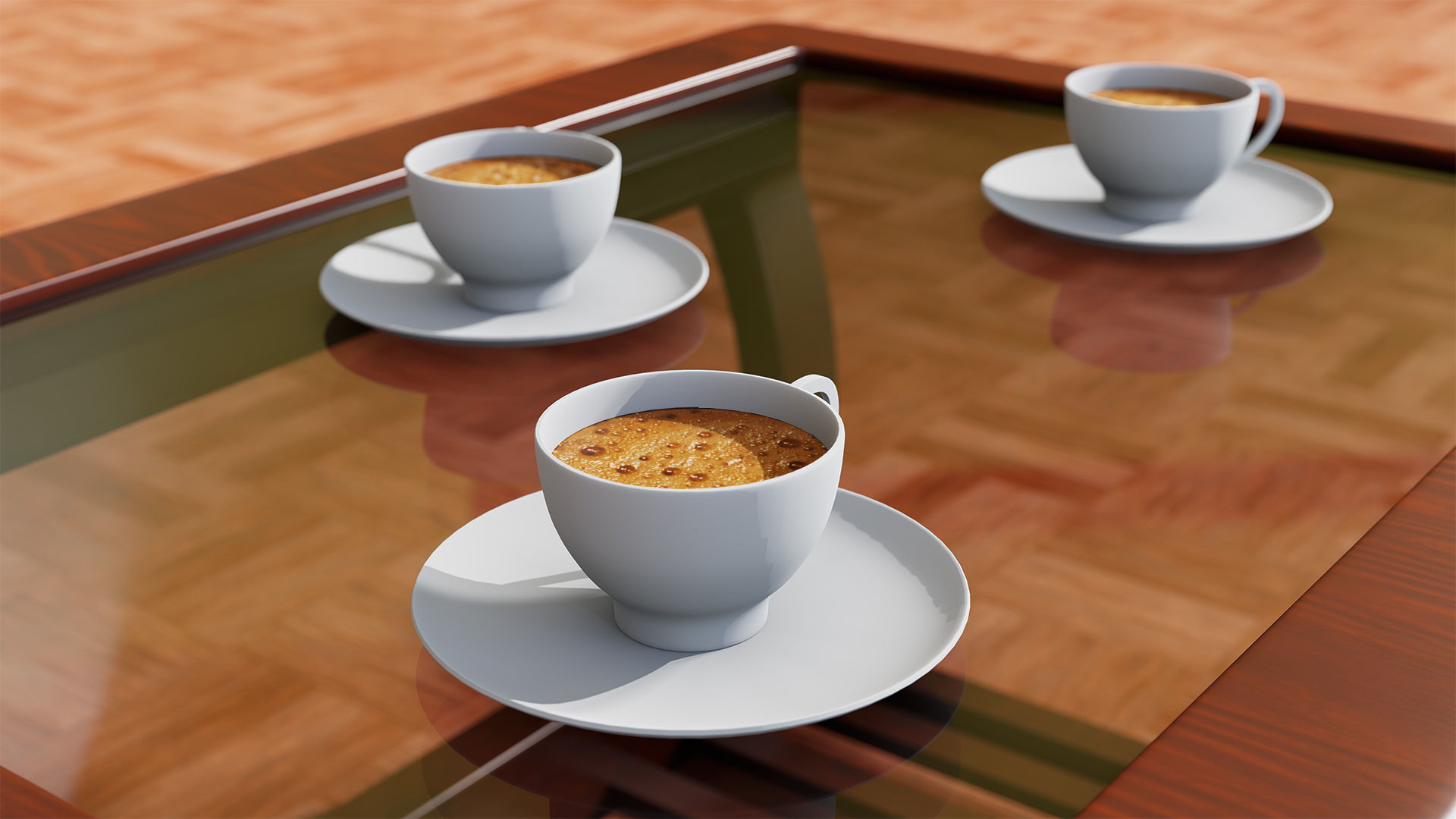 Restaurant Tea Table 3D model Low-poly 3D model_3