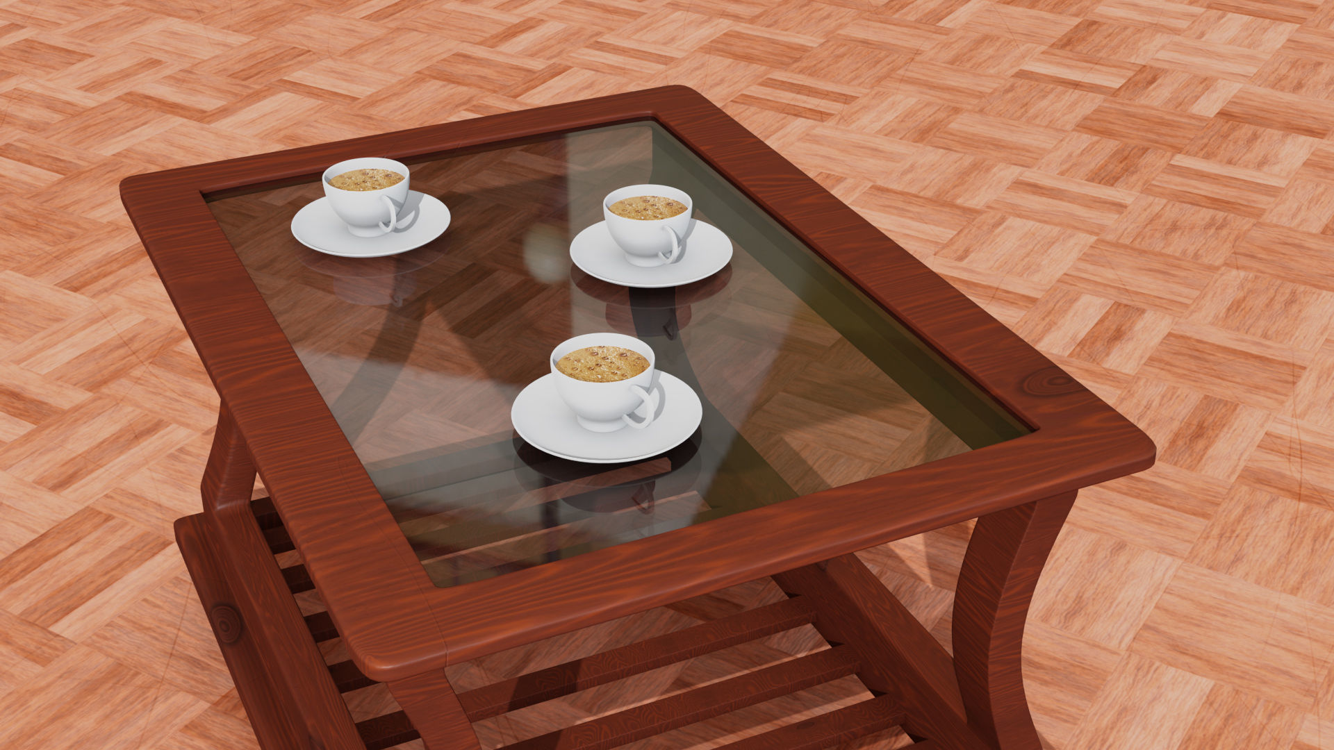 Restaurant Tea Table 3D model Low-poly 3D model_10