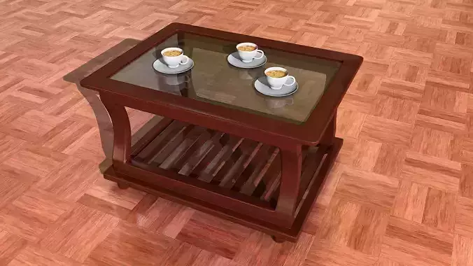 Restaurant Tea Table 3D model Low-poly 3D model