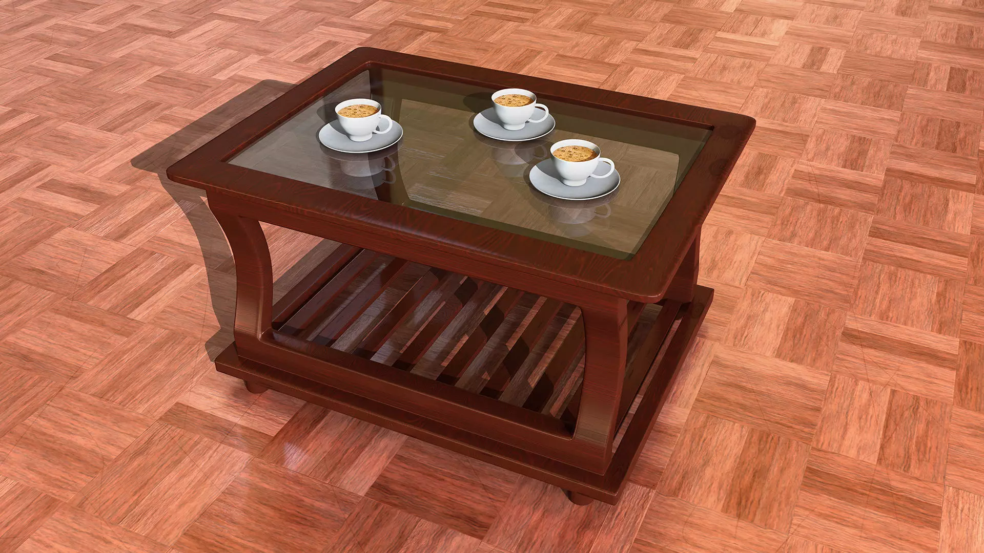 Restaurant Tea Table 3D model Low-poly 3D model_0