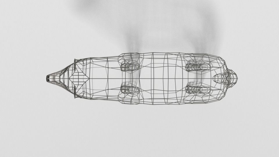 Low Poly Cartoon Grey Wolf Low-poly 3D model_14