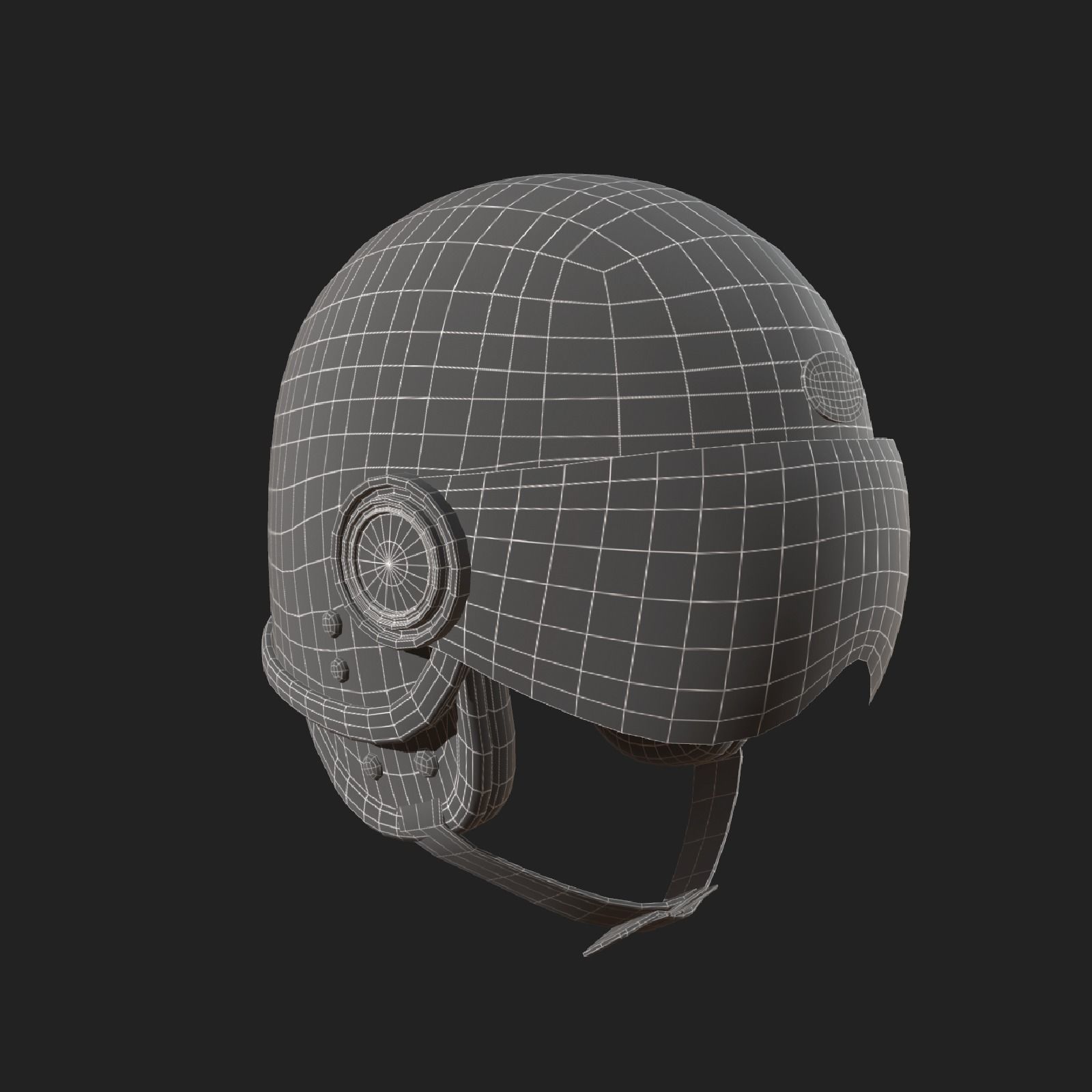 Helmet scifi racer Generic sport Color 3d model  Low-poly 3D model_9
