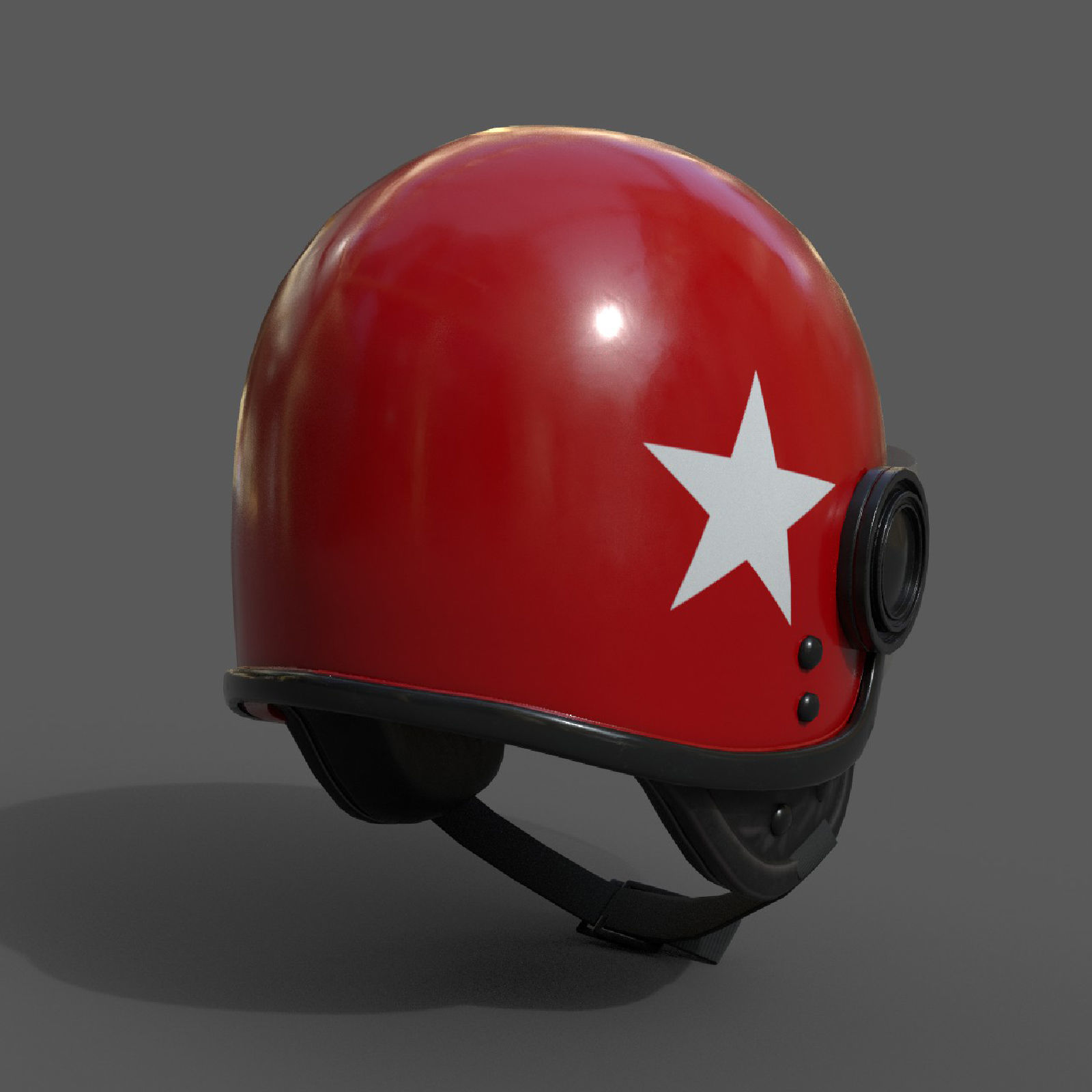 Helmet scifi racer Generic sport Color 3d model  Low-poly 3D model_5