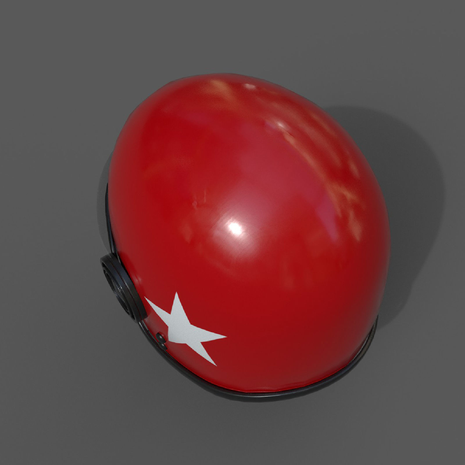 Helmet scifi racer Generic sport Color 3d model  Low-poly 3D model_4