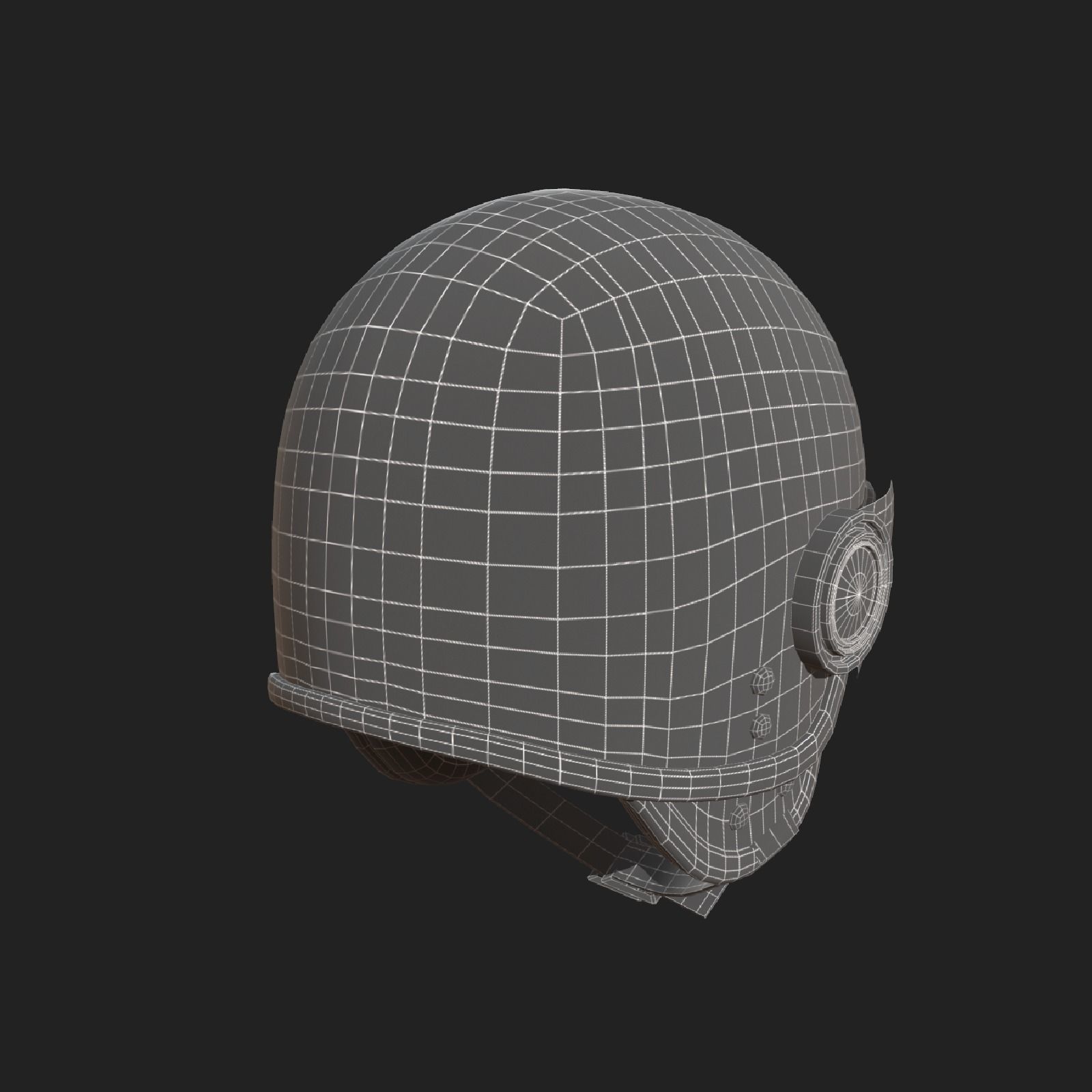 Helmet scifi racer Generic sport Color 3d model  Low-poly 3D model_8