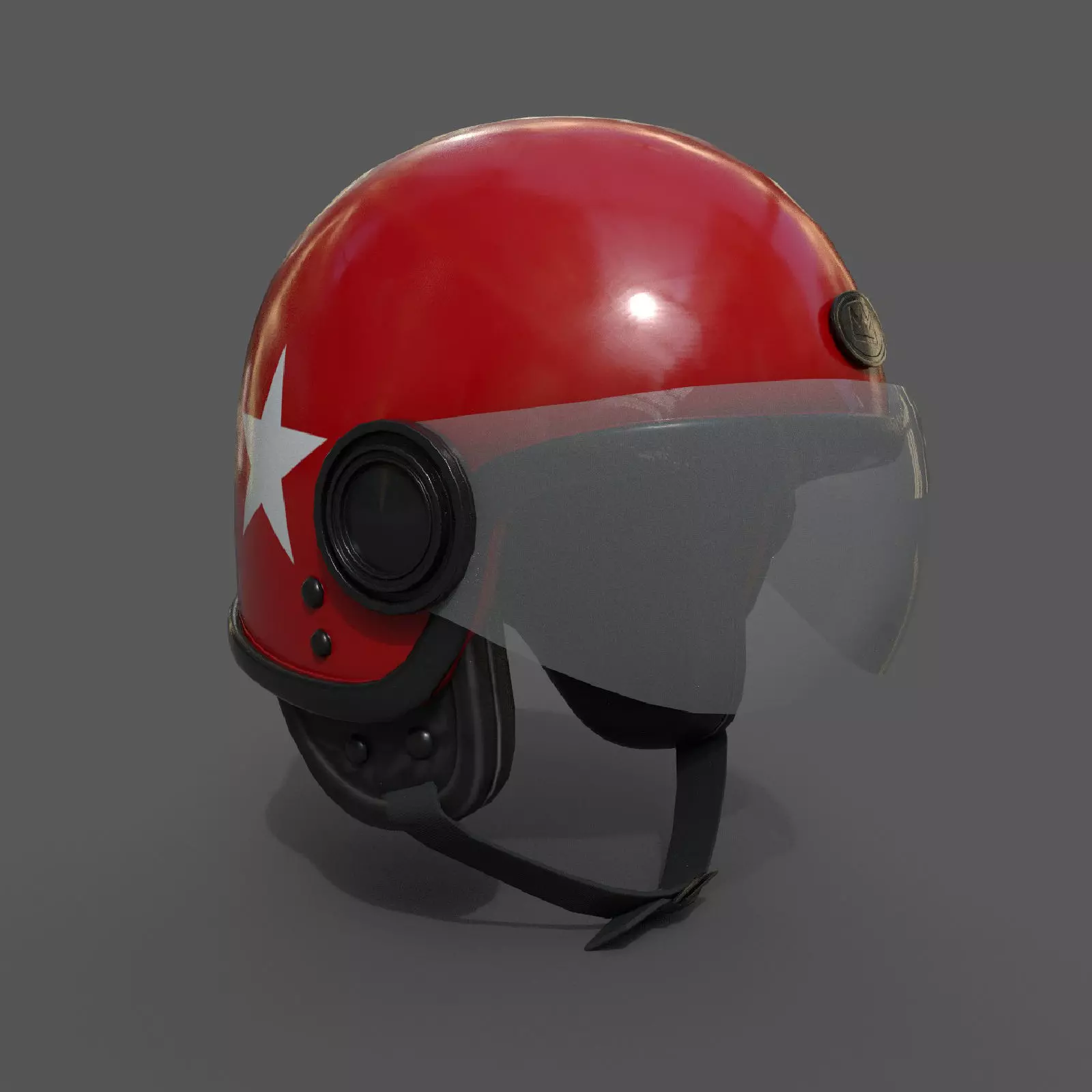 Helmet scifi racer Generic sport Color 3d model  Low-poly 3D model_0