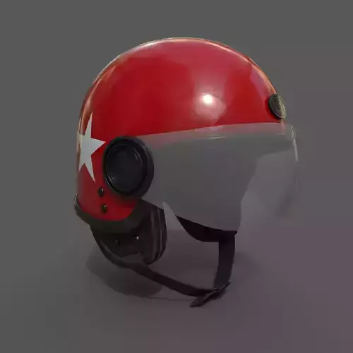 Helmet scifi racer Generic sport Color 3d model 