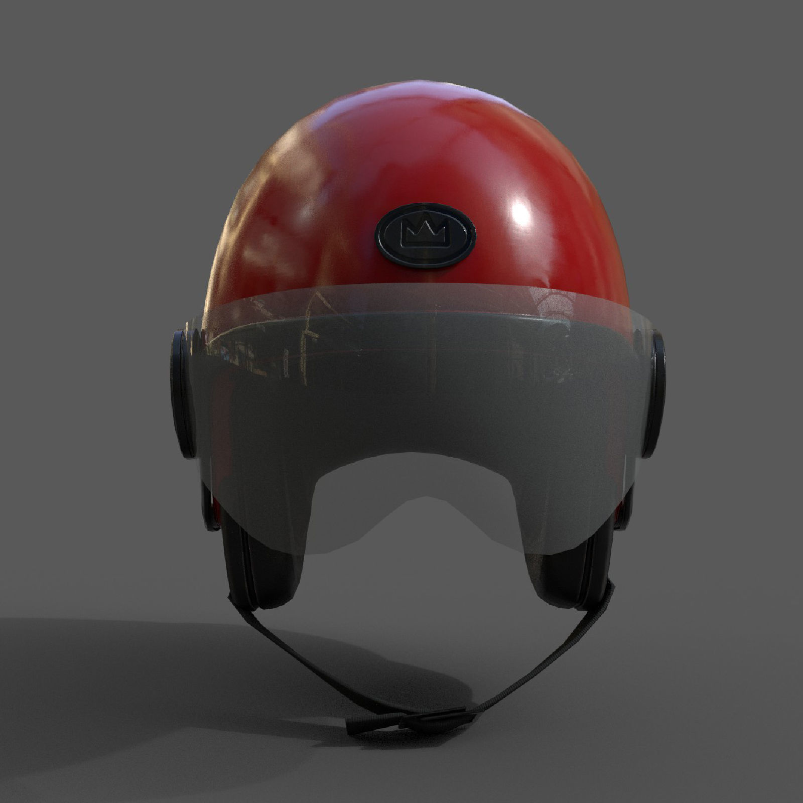 Helmet scifi racer Generic sport Color 3d model  Low-poly 3D model_1
