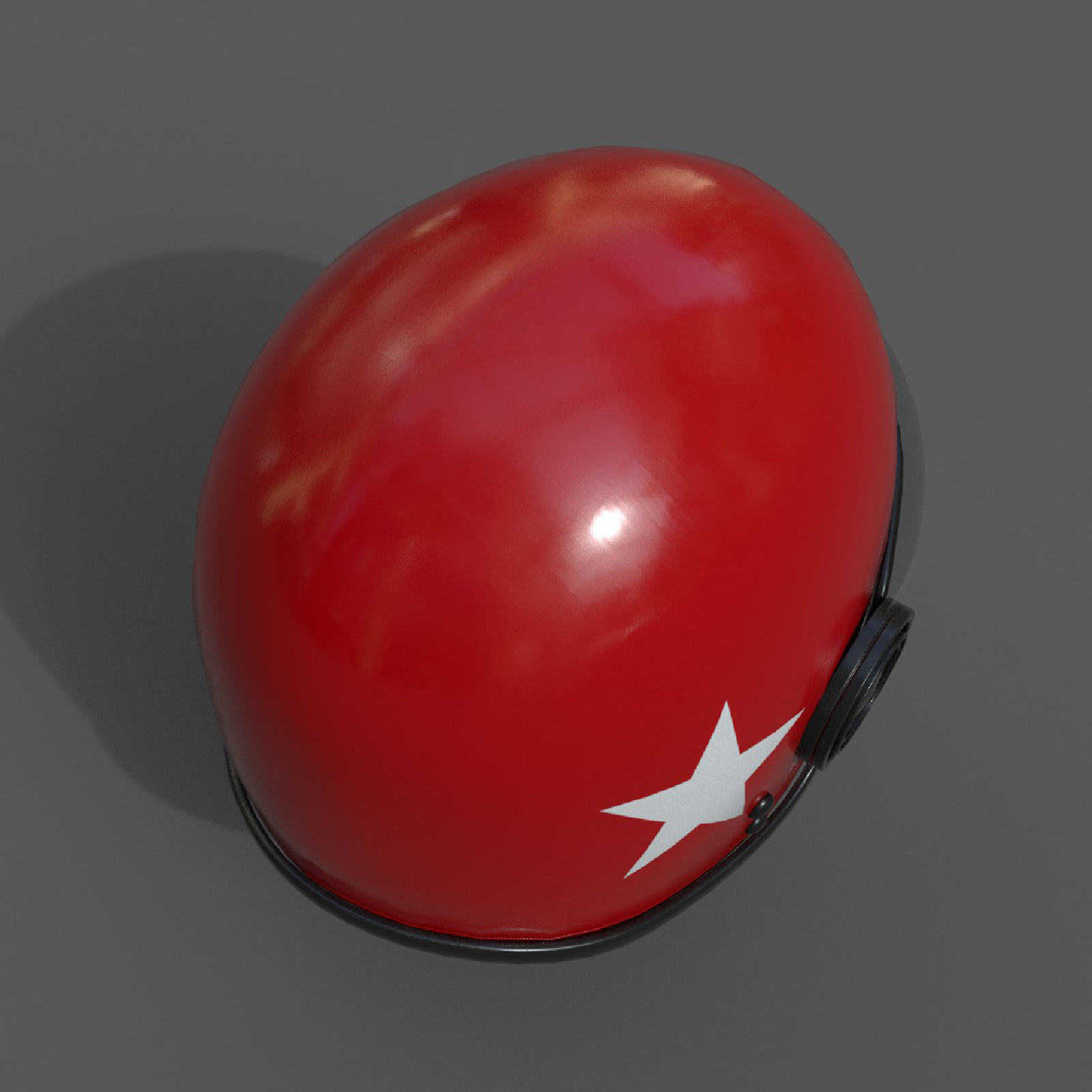 Helmet scifi racer Generic sport Color 3d model  Low-poly 3D model_6