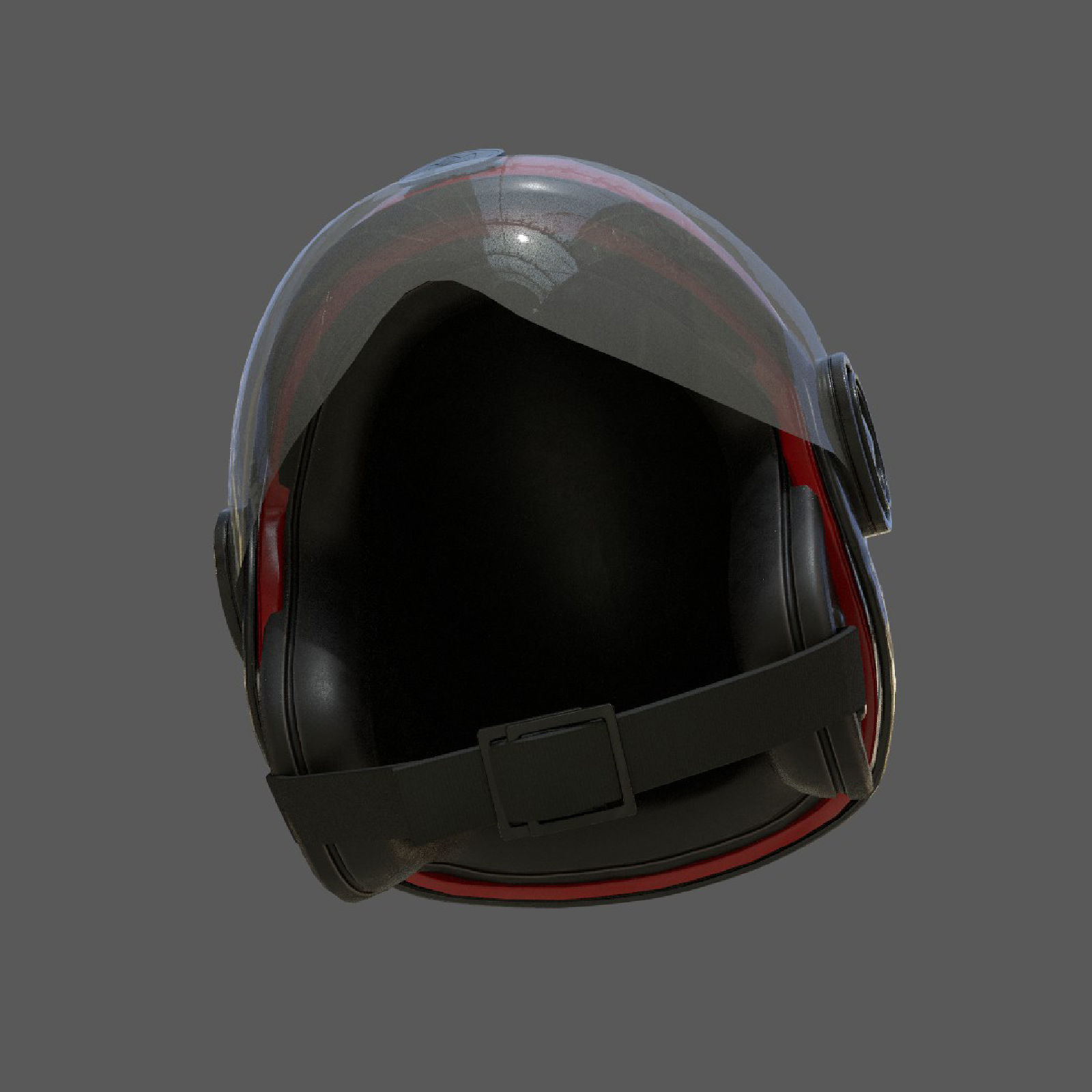 Helmet scifi racer Generic sport Color 3d model  Low-poly 3D model_3