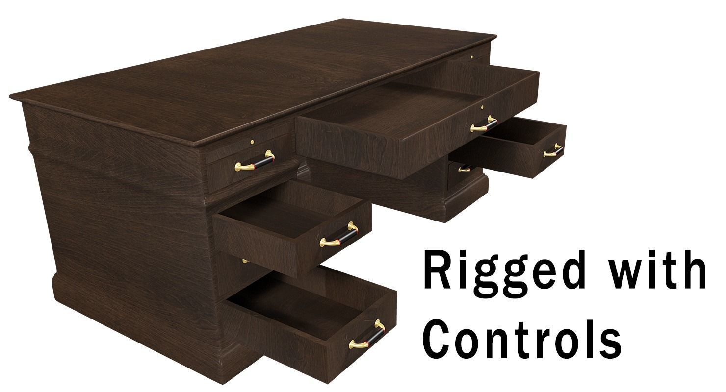 Office Table 3d Model 3D model_3